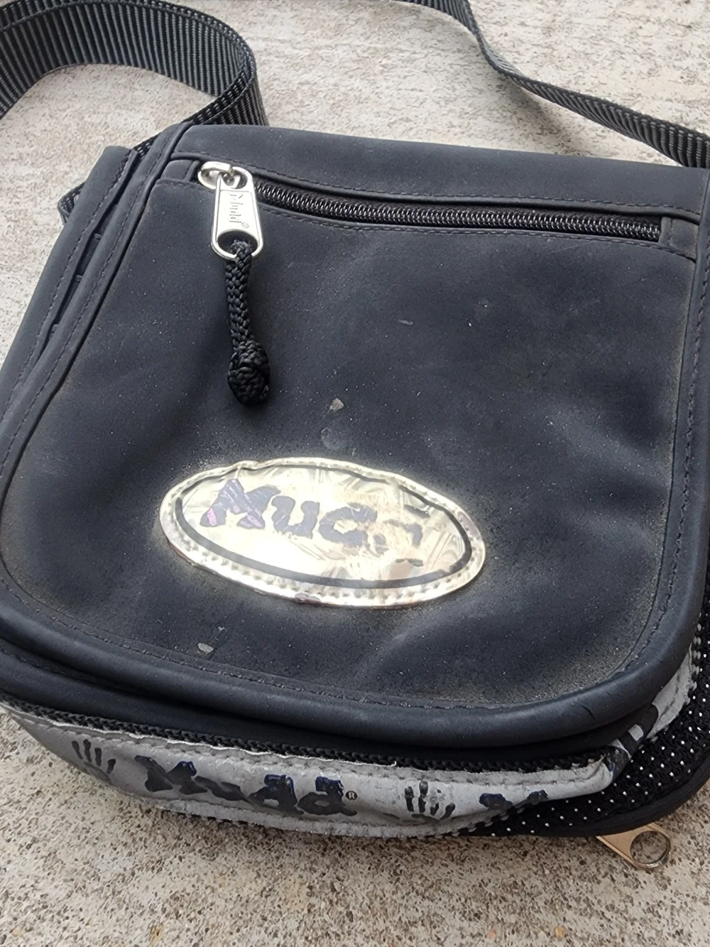 MUDD Vintage 90s Y2K Black Gray Crossbody Bag Purse